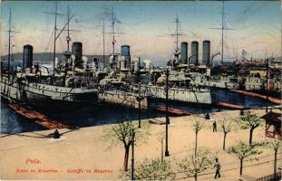 1911 Pola, K.u.K. Kriegsmarine Schiffe in Reserve / Navi in Riserva / Osztrák-Magyar Haditengerészet...