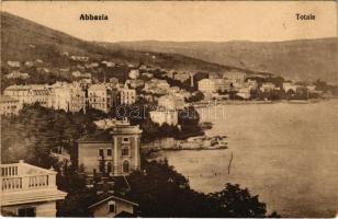 Abbazia, Opatija; Totale / látkép, hátoldalon Angyal gyógyszertár és Violetta-Creme reklám / view, w...