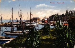Abbazia, Opatija; Hafenpartie. Stengel &amp; Co. / kikötő / port (EM)