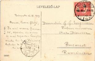 1909 Budapest V. Országház, Parlament, csónakázók a Dunán (fl)