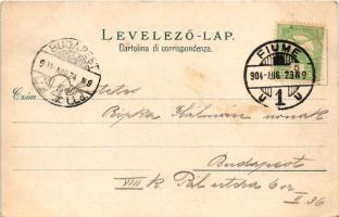 1904 Fiume, Rijeka; Porto / Hafen / kikötő, vasút, vonat. G. Rüger &amp; Co. / port, railway, tr...