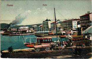 1914 Fiume, Rijeka; Porto / kikötő, hajók. Emiro Fantini / port, ships (EK)