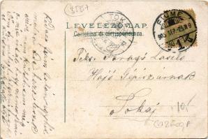 1905 Fiume, Rijeka; Scena all'arrivo d'un piroscafo / kikötő, hajók. Mehner &amp; Maas...