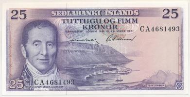 Izland 1961 (1965-1972) 25K "CA4681493" T:UNC
Iceland 1961 (1965-1972) 25 Kronur "CA...