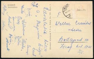 cca 1950 Veszprémi Bástya labdarúgócsapat tagjainak aláírásai, Forgács Ernő, Orosz, Domokos, Raffay,...