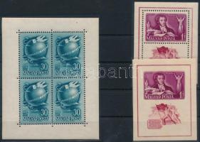1948 Bélyegnap (21.) kisív + 1949 Puskin blokk pár (19.000)