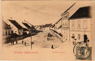 1901 Csáktornya, Cakovec; Zalaújvári utca. Fischel Fülöp (Strausz Sándor) kiadása / street view (EK)