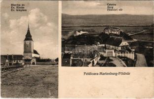 Barcaföldvár, Földvár, Marienburg, Feldioara; Biserica ev., Cetatea / Evangélikus templom, földvári ...