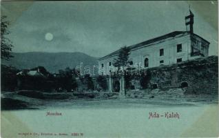 Ada Kaleh, Moschee / Mecset este holdfényben / mosque at night in moonlight. Stengel &amp; Co. (...