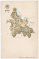 Brassó vármegye térképe. Kiadja Károlyi Gy. / Comitatul Brasov / Map of Brasov County (EK)