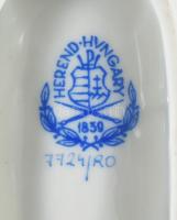 Herendi Rothschild mintás levél alakú kínáló, jelzett, hibátlan, 15x8,5 cm
