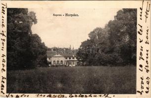 Sopronhorpács, Horpács; Széchenyi kastély. Hátoldalon Zichy Mária grófnőnek címzett levél (Rb)