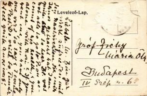 Sopronhorpács, Horpács; Széchenyi kastély. Hátoldalon Zichy Mária grófnőnek címzett levél (Rb)