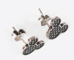 Ezüst Mickey egeres fülbevaló pár, jelzett, 925 ezrelékes, bruttó 1,5g