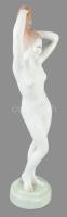 2 db Aquincum akt porcelán figura. Kézzel festett, jelzett, 16-27 cm