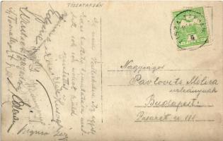 1914 Tiszatarján, Édes kúria, kastély. Hátoldalon Édes Elek, Ifj. Tornallyay és mások aláírása. phot...
