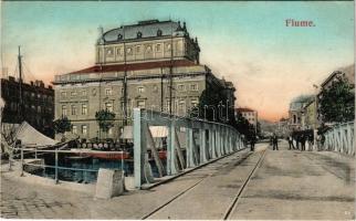 1907 Fiume, Rijeka; híd. Lederer &amp; Popper / bridge