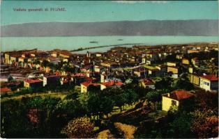 1916 Fiume, Rijeka; Veduta generale / látkép. Ad. Kirchhofer &amp; Co. W. L. Bp. 1912-14. / gene...
