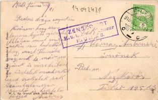 1916 Fiume, Rijeka; Veduta generale / látkép. Ad. Kirchhofer &amp; Co. W. L. Bp. 1912-14. / gene...