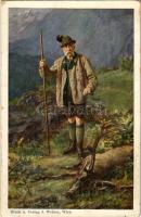 1910 Kaiser Franz Joseph; I. Internationale Jagdausstellung, Druck und Verlag J. Weiner. 5 Heller Ga...