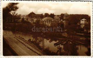 1936 Pöstyén, Piestany; fürdő, víztorony / bathhouse, water tower (EK)