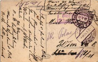 1917 Pola, Pula; Arena / kikötő, aréna. C. Fano / port, arena + "K.u.k. Marinefeldpostamt Pola&...