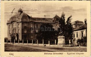 Kolozsvár, Cluj; Egyetemi könyvtár / Biblioteca Universitatii / university library + "1940 Kolo...