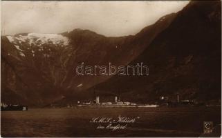 SMS "KAISER" im Esefjord. Verlag M.L. Carstens. Photographie K. Koch / K.u.k. Kriegsmarine...