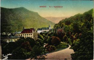 1918 Brassó, Kronstadt, Brasov; Római katolikus főgimnázium. Vasúti levelezőlapárusítás 216. / Catho...
