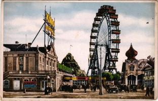 Wien, Vienna, Bécs; Prater, Riesenrad, Kino, Hotel / ferris wheel, cinema, hotel, automobile (EB)