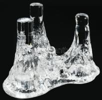 Kosta Boda "Icicle Igloo" gyertyatartó. Terv: Goran Warff. Jelzés nélkül, hibátlan, 12x8,5...