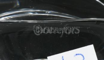 Orrefors kristály gyertyatartó, jelzett, hibátlan, 13x6 cm