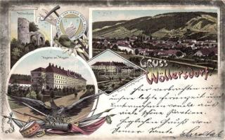 1898 Wöllersdorf Military Barracks litho (EK)