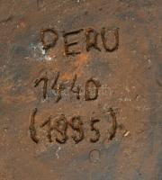 Perui díszedény, jelzett, 17x12 cm