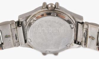 Omega jelzéssel, női kvarc karóra elem nélkül. d: 26 mm, jelzett fém szíjjal