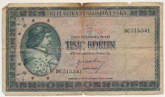 Csehszlovákia 1945. 1000K "BC 515,541" T:VG,G
Czechoslovakia 1945. 1000 Korun "BC 51...