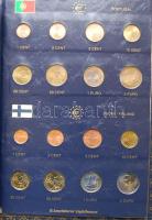 Az Európai Unió 12 alapító államát átölelő euró gyűjtemény 96db klf (1c-2€) érmével, erede...