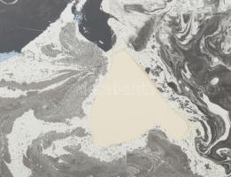 Fábián Rózsa (1929-): "Áramlás", 1995. Olaj, vászon. Jelzett. A hátoldalán Fábián Rózsa au...