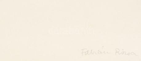 Fábián Rózsa (1929-): "Áramlás", 1995. Olaj, vászon. Jelzett. A hátoldalán Fábián Rózsa au...