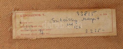 Szilvássy Margit (1898-1977): Csendélet. Olaj, farost, jelezve balra lent: Szilvássy. Hátoldalán Kép...