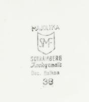 cca 1930 Schramberg tortatál, jelzett, minimális kopással, d: 26,5 cm