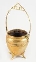 F&amp;R Fischer Wurttemberg Szecessziós bronz virágtartó, cca 1910, m: 33 cm
