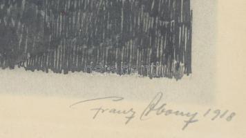 Abony, Franz (működött a XX. sz. elején-első felében): Hangulatos táj, 1918. Rézkarc, papír, jelzett...