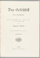 Das Goldschiff. eine Seegeschichte; Leipzig: [1904]. Spamer Kiadói illusztrált vászonkötésben