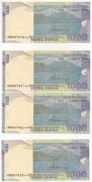 Indonézia 2009. 1000R (4x, sorszámkövetők és közeli sorszámok) T:UNC,AU
Indonesia 2009. 1000 Rupiah...