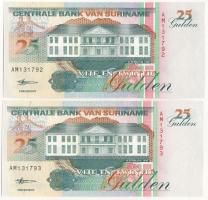 Suriname 1998. 25G (2x) sorszámkövetők "AM131792 - AM131793" T:UNC
Suriname 1998. 25 Guld...