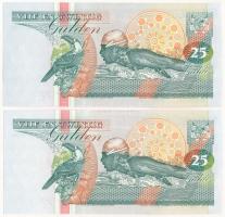 Suriname 1998. 25G (2x) sorszámkövetők "AM131792 - AM131793" T:UNC
Suriname 1998. 25 Guld...
