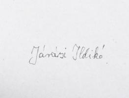 Járási Ildikó (1953-): Királynő. Tűzzománc, jelzett, fa keretben, 20x13 cm