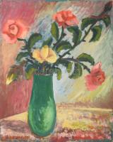 G. Szántó András (?-2002): Rózsák. Olaj, farost, jelzett. 50x40 cm