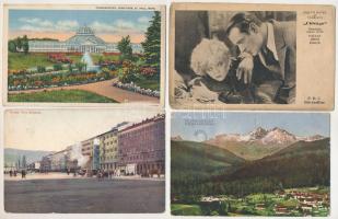 47 db RÉGI magyar történelmi, külföldi és motívum képeslap vegyesen, közte néhány 1950-es évek Ameri...
